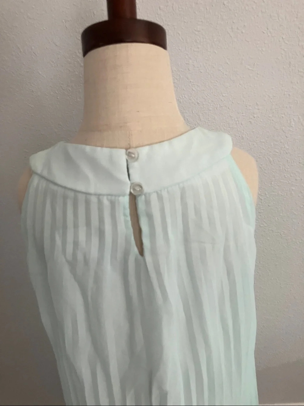 RARE EDITIONS Girls Georgette A Line Pleaded Mint Dress | 6X